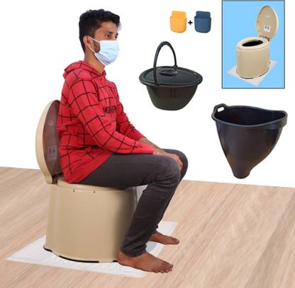 OET European Standard Portable Western Toilet for Elders & Disabled People (WT-03) Commode Chair