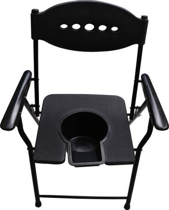 genocyte MS Powder Coated & Safer Toilet, durable and rust resistant and Arm & Foot Rest Commode Shower Chair