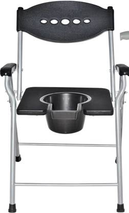 wecare Commode Chair for unisex/ADULT Comfortable Safe chair(black) Commode Shower Chair
