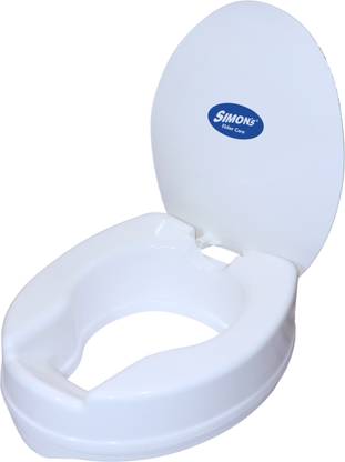साइमन्स Heavy-Duty 4 Inch Commode seat raiser with lid cover कमोड चेयर