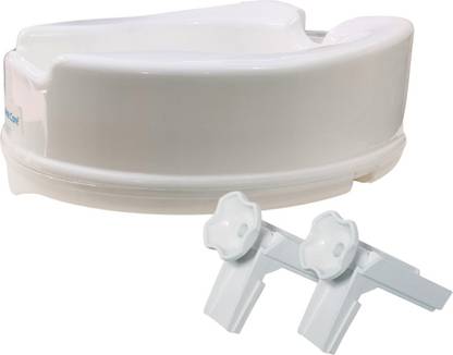 Complete Care Commode Raiser with Adjustable Height & Anti-Slip Design, 4 Inch Commode Chair