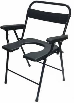 SUVIDHA Folding Elderly Disabled & Bathing Commode Chair Comfortable & Anti Skid Seat Commode Chair