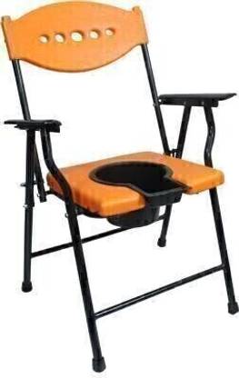 ojla Folding Commode Chair for unisex/ADULT Comfortable Safe chair Commode Chair