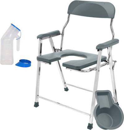 NEOSAFE Stainless Steel Jumbo Shower & Commode Chair Commode Shower Chair