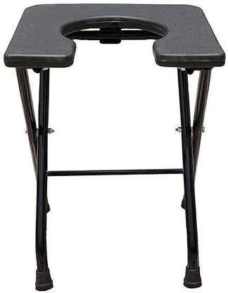 MEDICORE Foldable with anti skid rubber legs Commode Chair