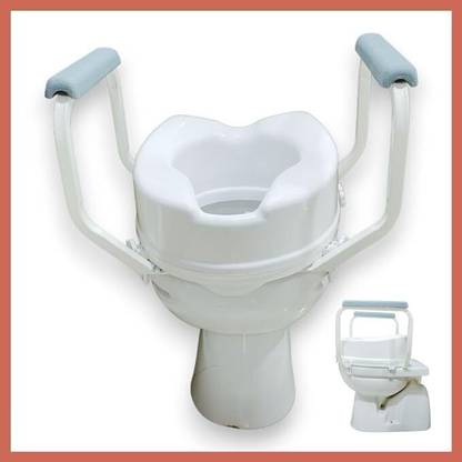 veayva Toilet commode raiser 6 inch with handle for knee patients / elderly people Commode Chair