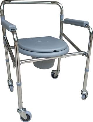 markon Standard Foldable commode chair with wheels Commode Chair