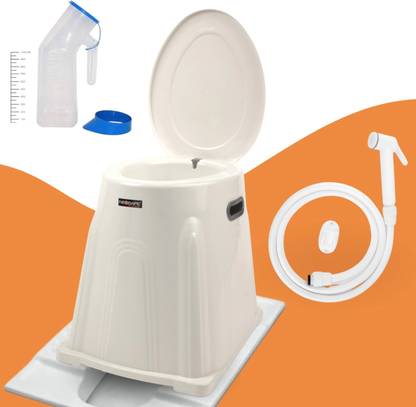NEOSAFE Indian Toilet to Western Convertor Portable Toilet Stool with Commode Lid Commode Chair