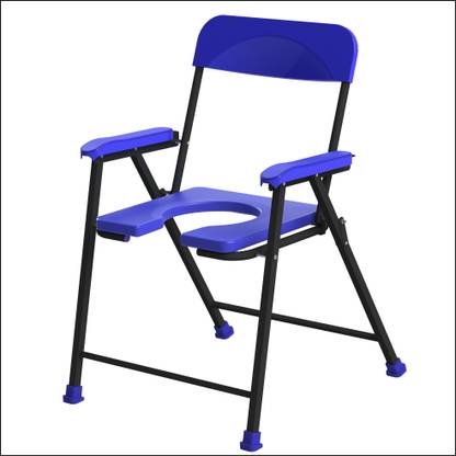 NEOSAFE Mild Steel Commode Shower Toilet Chair Commode Shower Chair