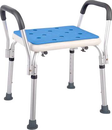 FLAMINGO Classic Assembly Shower Bathing Chair / Stool with Anti-Slip Rubber Shower Chair