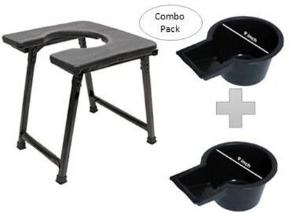 cutfine Foldable Toilet seat bathroom stool Portable bedside Commode Shower Chair Shower Chair