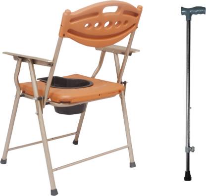 GREEN NATURE Commode Chair With Toilet Seat Comfortable Anti-Skid Commode Shower Chair