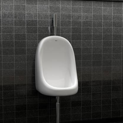 Ruhe Dusk Wall Hung Male Urinal Pot, Ceramic White, Glossy Finish | Gents/Men Toilet for Office, Restaurant, Shopping Complexes, Hotel Standard Commode Urinal