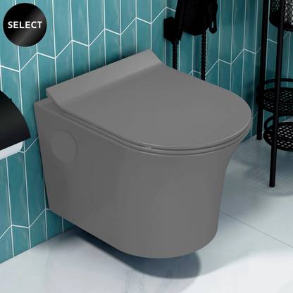 Plantex Ceramic Wall Hung Western Toilet/Rimless Commode/Soft Close Toilet Seat-P Trap (APS-775) Western Commode