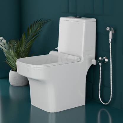 NEKSTONE Rimless 5D Commode for Toilet/One Piece Western Toilet/Commode (9 inch) S-Trap Milano Western Commode