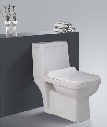 SUPREME CERA Ceramic Western Toilet/Water Closet/Commode With Soft Close Toilet Seat PREMIUM GRADE FLOOR MOUNTED Western Commode