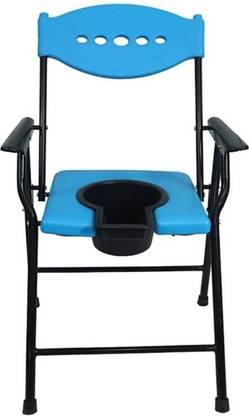 CLASORA for unisex/ADULT Comfortable Safe Commode Chair (Blue, Black) Commode Toilet Portable CHAIR Indian Commode