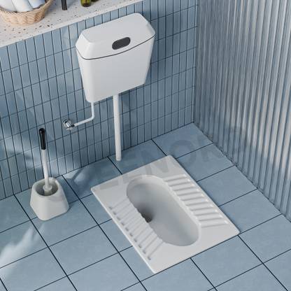 Greenord 20 Inch Indian Toilet Seat For Bathroom, Indian Commode (52x42x23 CM) Orrisa Pan OR-FT20 Indian Commode