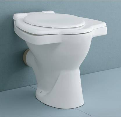 TIOTI mart Anglo Indian P Trap 100mm (4") ceramic floor mount ewc commode toilet water closet with soft close seat cover Western Commode