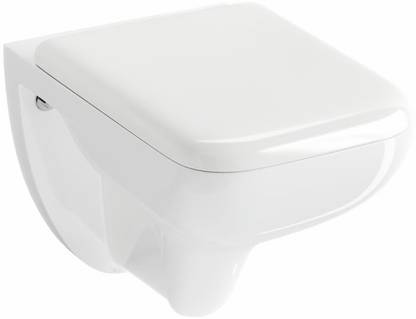 PLUMBER Washdown P-Trap EWC Wall Hung Closet with Soft Close Seat Cover Western Commode