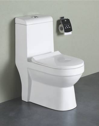 Ceramic One Piece Western Toilet/Commode/Water Closet spice S Trap - White Western Commode
