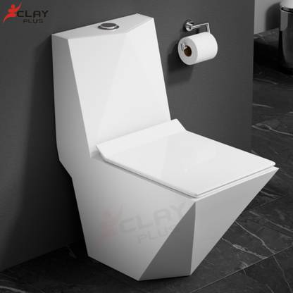 clayplus PREMIUM GRADE CERAMIC'S Floor Mounted S Trap 225mm/9inches PREMIUM GRADE CERAMIC'S Floor Mounted S Trap 225mm/9inches Western Commode
