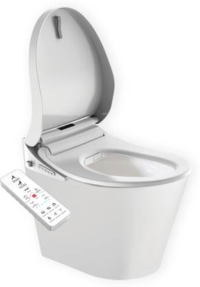 Zerotouch Wall-Mounted Rimless Smart Toilet|Symphonic Flush|Heated Seat,Temp-Control Wash |Self-Cleansing Nozzle|Soft Closing & Germ-Free Design|V-Shape design| Western Commode