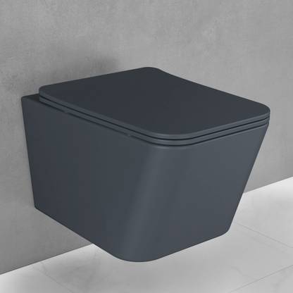 Plantex Ceramic Wall Hung Commode for Toilet/Rimless Western Commode/Commode with Soft Closing Toilet Seat - (Square ,P Trap - APS-3045) Western Commode