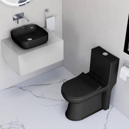 Plantex Ceramic Commode with Counter-Top Basin/Western Toilet/Bathroom Wash Basin Western Commode