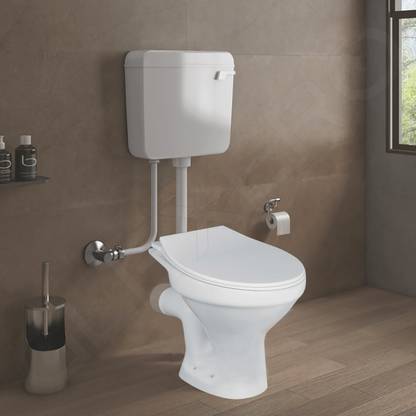 Glexero Premium Quality P Trap EWC / Floor Mounted Water Closet European Closet Set Western Commode