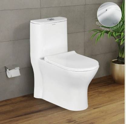 D O T Premium Quality Western Toilet/Water Closet/Commode With Soft Close Toilet Seat S/1003 "S" Trap 225MM (9 inch) One Piece Western Commode