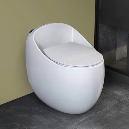 Plantex Ceramic /Water Closet/Rimless With Toilet Seat - S Trap (APS-3001) Western Commode