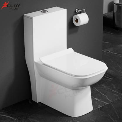 clayplus Platinum Ceramic /Water Closet/ With Soft Close Toilet Seat 1006 Western Commode