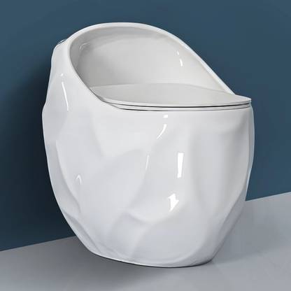 Plantex Commode/Ceramic Western Toilet/Imported Commode/Rim Siphonic Toilet Soft Closing Seat - S Trap Outlet (APS-3071-Oval) Western Commode