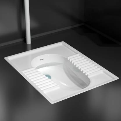 Ruhe Indian Toilet Seat For Bathroom, Indian Commode (21x16.5x11 Inches) Orrisa Pan Toilet | Floor Mounted Ceramic Indian Toilet | Indian Commode