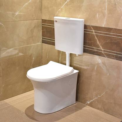 InArt EWC Floor Mounted Commode Water Closet for Bathroom With Flush Tank S-trap Western Commode