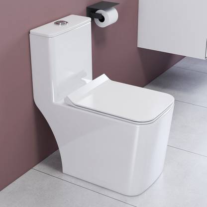 Plantex Western Commode/Western Toilet Seat/1pcs S Trap Commode with Soft Closing (Marcos-9-S) Western Commode