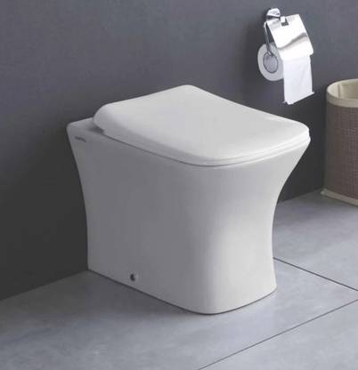 InletCera Western Toilet Commode/EWC Battle S Trap with Soft Close Slim Seat Cover Western Commode