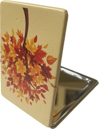 ClueSteps Double Side Folding Compact Mirror (Yellow Tree)