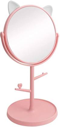 YELONA Framed Magnifying Dressing Table Vanity Mirror, 360° Swivel HD Travel Compact