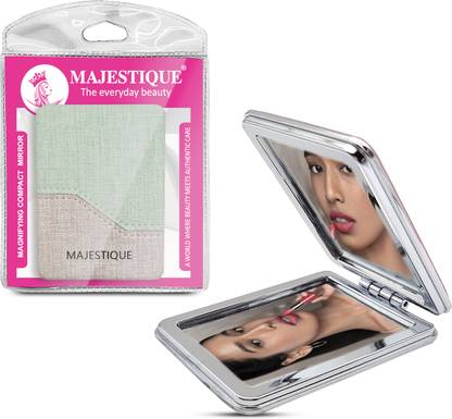 MAJESTIQUE Portable Double-Sided Mirror Distortion-Free Travel Makeup Mirror