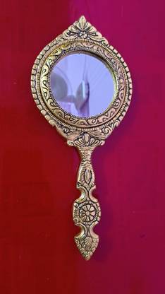 Pearl Handicraft Oval Double Side Hand Mirror