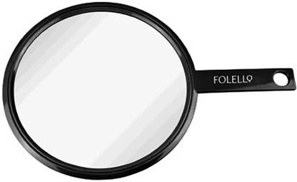 FOLELLO Unbreakable Salon Back Mirror - Hand Makeup Mirror, 23 CM Diameter