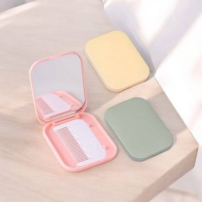 Nikki Bela High Defination Folding Mirror with comb inbuilt for Traveling (pack of 1)