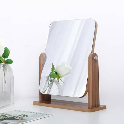 LILA ENTERPRISE 360 Degree Portable Adjustable Table Desk Mirror Bathroom Living Room