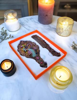 kailash enterprises Stylish Hand Mirror and Comb Set -Perfect Hair Care Companion