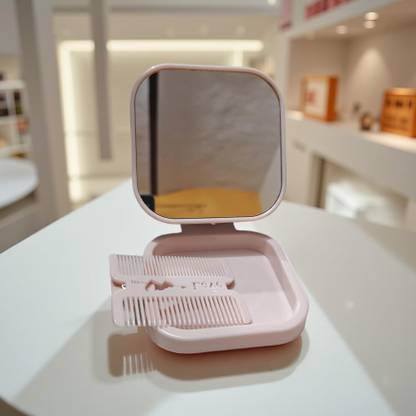 Nikki Bella Ultra Luxury Korean Compact makeup mirror with comb (pack of 1)
