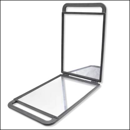 Scarlet Line Professional Series Rectangular Foldable Two Sided Makeup Mirror for Men and Women, Large Size, Black Color