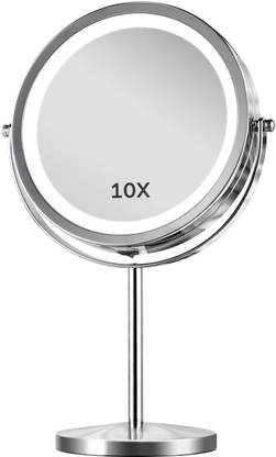 Vaisag House Makeup Mirror Steel Double Sided Round Tabletop