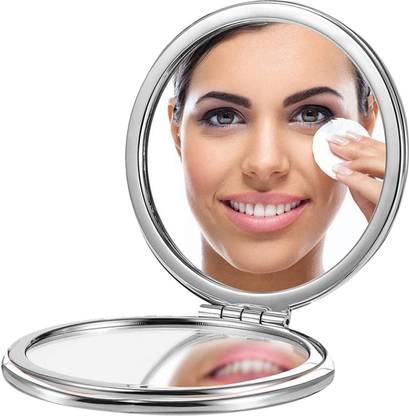 MAJESTIQUE Glitter Round Makeup Mirror 1X/2X Magnifying